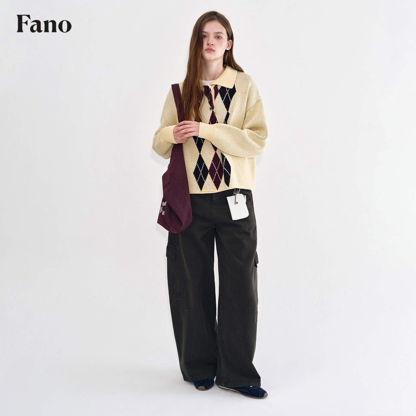 范洛Fano 现代工装风建筑轮廓感立体口袋弯刀工装休闲裤女2025冬,淘宝优惠券,粉丝福利购,淘宝优惠卷