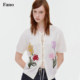 Fan Luo niche ການອອກແບບ cardigan ເຢັນແລະສະດວກສະບາຍ knitted