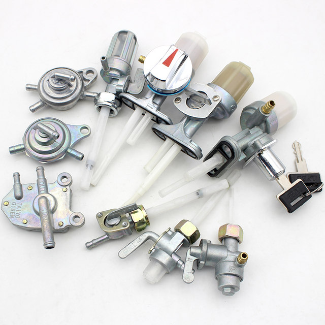 Scooter, motorcycle fuel tank switch oil line valve