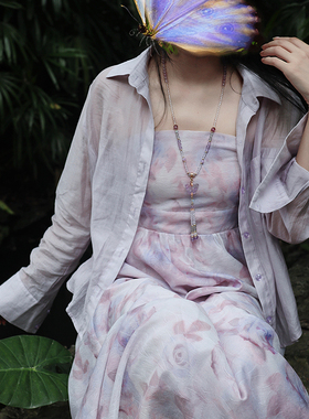 入梦天然紫水晶蝴蝶流苏项链