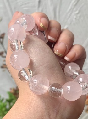 天然水晶手串孤品多样单圈