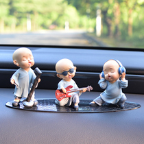 On-board Pendulum Creative Band Small Monk Personality Car Decoration Middle Control Table Ornaments Car In-car Accessories for men and women