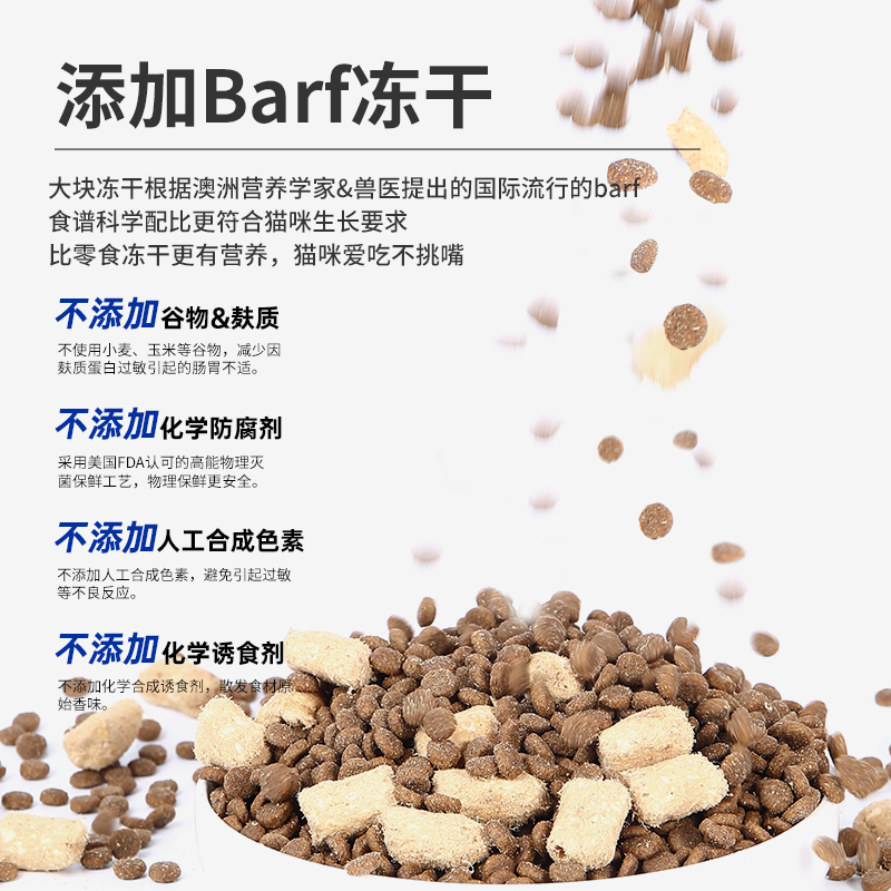 麦富迪猫粮barf生骨肉冻干1.8kg双拼天然粮霸弗试吃装幼猫高蛋白 - 图0