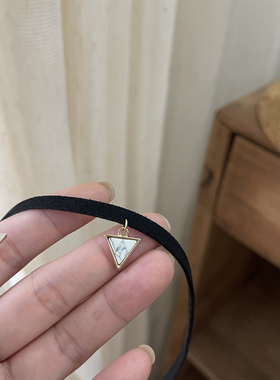 菠萝手作大理石纹理锁骨链