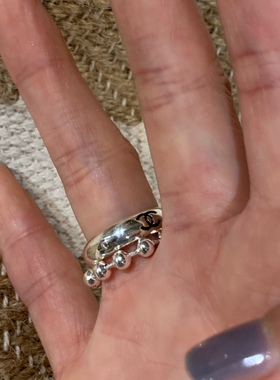 韩国通体纯银小香实心质感简约高级素圈百搭中古复古小众银色戒指