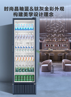 海尔冷藏柜冷藏展示柜单门冰柜立式风冷饮料柜商用超市水果保鲜柜