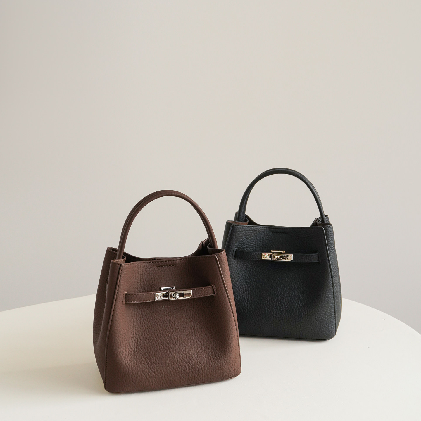 菜篮子手提包包女式2025新款小众通勤水桶包高级感单肩斜挎凯莉包,淘宝优惠券,粉丝福利购,淘宝优惠卷