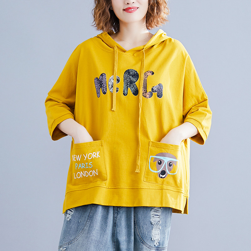 夏季新款字母卡通落肩帽衫休闲卫衣 衣恋红唇卫衣/绒衫
