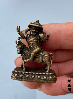 仿古西藏藏传口袋佛黄铜佛像随身观音寸佛摆件