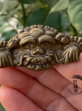 复古新款西藏利马铜黄铜支巴扎护法神吊坠挂件密宗铜法器男女吊坠