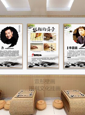 围棋教室布置装饰画培训机构班文化墙面挂画棋牌室棋艺室壁画十诀