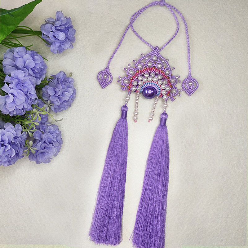 编织三层双面凤冠花嫁diy手工材料刀马旦戏剧脸谱新婚礼物车挂件 惜缘手作坊 淘优券