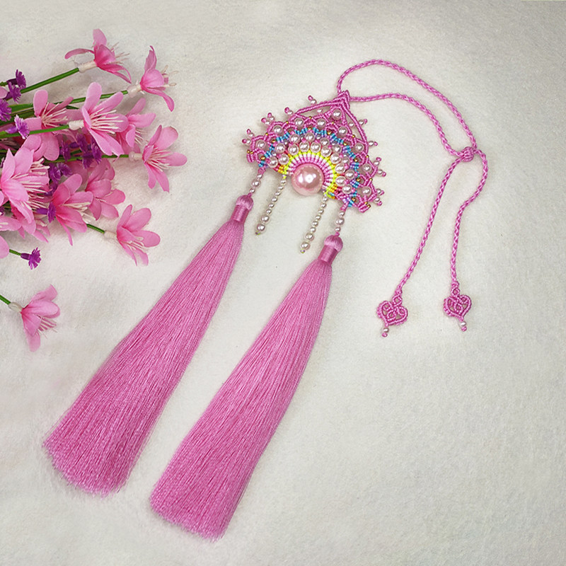 编织三层双面凤冠花嫁diy手工材料刀马旦戏剧脸谱新婚礼物车挂件 惜缘手作坊 淘优券