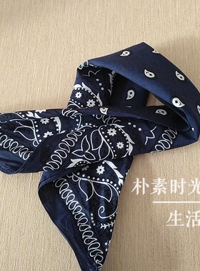 嘻哈街舞头巾纯棉方巾手腕巾手帕