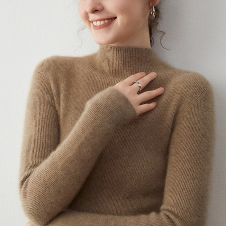 轻柔软糯~baby小山羊绒衫女长袖针织衫半高领无缝毛衣紧身打底衫,淘宝优惠券,粉丝福利购,淘宝优惠卷