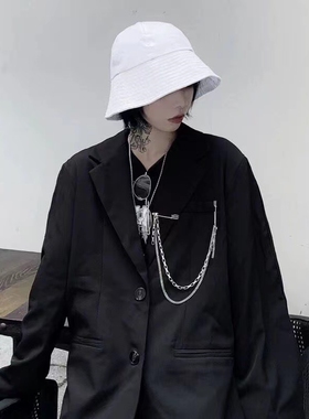 韩版女士服装配饰个性链条胸针时尚百搭休闲牛仔裤子收腰别针
