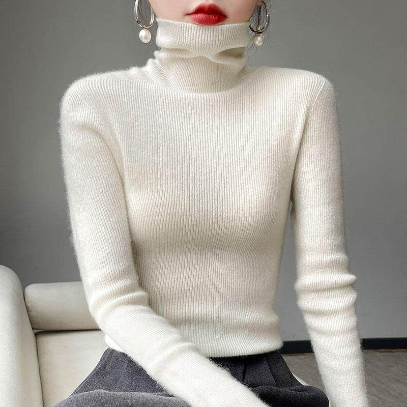 堆堆领100%纯羊毛衫女一线成衣无缝针织毛衣修身显瘦打底羊绒上衣,淘宝优惠券,粉丝福利购,淘宝优惠卷