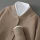 Round neck 100% pure wool cardigan men's coat sweater