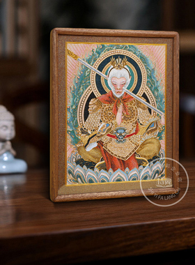 悟空相框桌面摆台斗战胜佛新中式玄关客厅掐丝珐琅彩纯手工礼品
