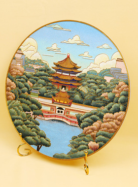 诗翼掐丝珐琅彩玄关客厅景泰蓝