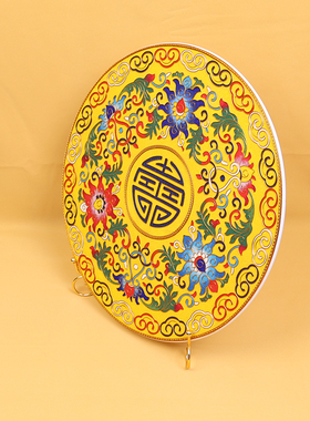 装饰摆件诗翼珐琅彩瓷盘