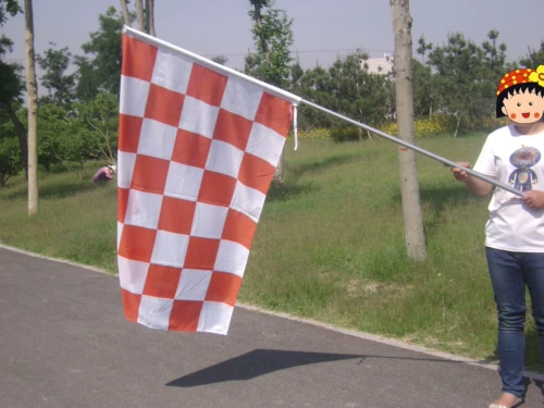 Национальный флаг флагшток ручной стеклянный волокно стальной телескопический флаг сокращен на 50 см. Расширение рекламы 200 см.