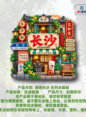 湖南长沙太平街老店美食小猫冰箱贴立体磁性贴旅行伴手礼家居装饰