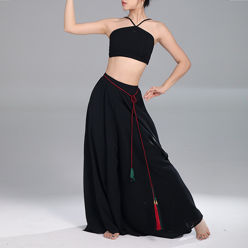 华丽独秀中国风古典舞练功服古风爵士舞蹈长裤飘逸双层纱裤演出服,淘宝优惠券,粉丝福利购,淘宝优惠卷