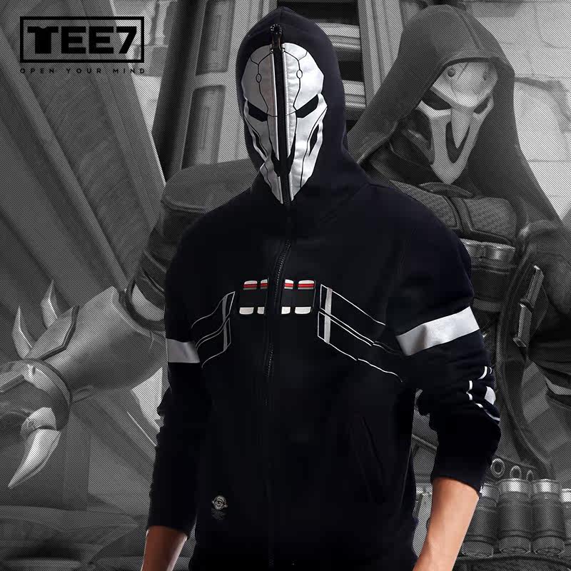 tee7-守望先锋卫衣潮牌士兵76开衫 tee7卫衣