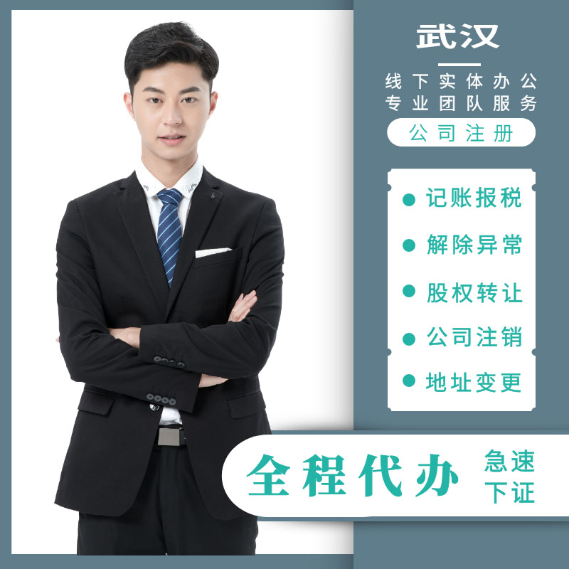 武汉公司注册企业代理记账工商注销地址异常变更电商营业执照代办