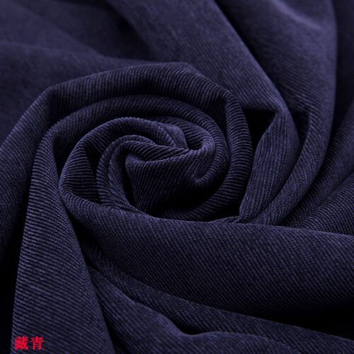 加厚21坑灯芯绒服装裤子面料 150cm染色21条纬向弹力锦涤灯芯绒-图2