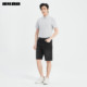 Lilang official four-way stretch printed denim shorts