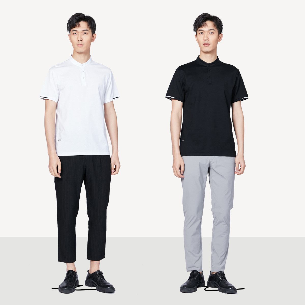 利郎官方男短袖棉质混纺修身polo衫 利郎Polo衫