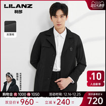 (clip-thin cotton) LLang official mid-length style windsuit mens casual turnover 2023 fall new jacket man