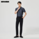 LiLang official thin solid color micro-elastic casual pants
