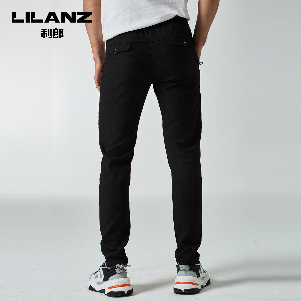利郎男装旗舰店男抽绳松紧休闲裤 利郎休闲裤