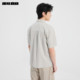 Lilang official slightly wide peak collar business short-sleeved shirt for men