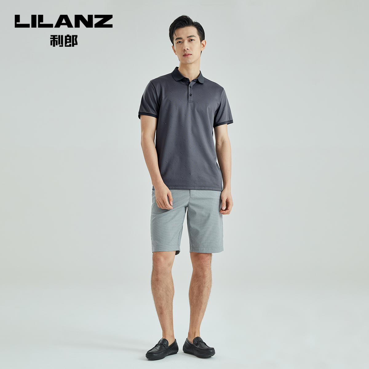 【桑蚕丝】利郎官方短袖男士polo衫 利郎Polo衫
