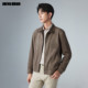 Lilang official faux suede embossed lapel jacket