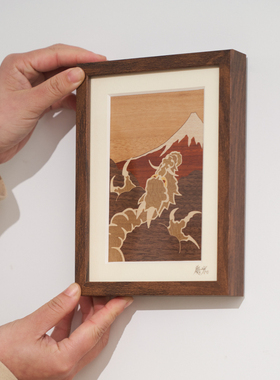 限量品日本寄木细工装饰画
