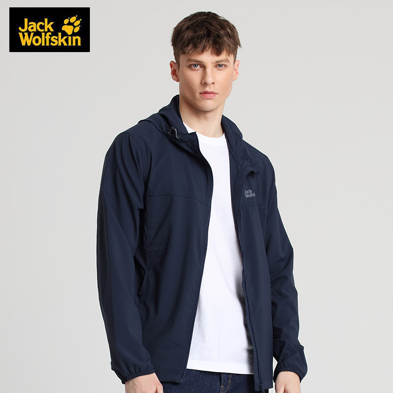 狼爪春夏新品防晒防泼水透气轻薄仿棉触感夹克外套男 JackWolfskin 狼爪春夏新品防晒防泼水透气轻薄仿棉触感夹克外套男 JackWolfskin