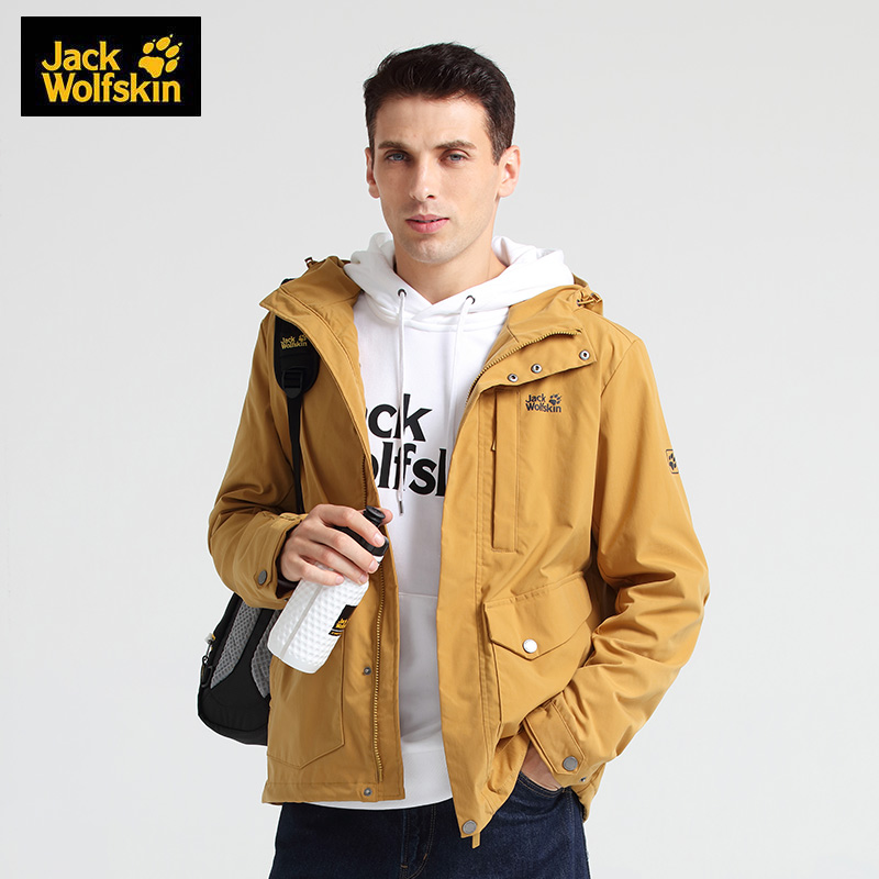狼爪夹克男款户外防风防泼水棉触感弹力连帽秋冬新品 JackWolfskin 狼爪夹克男款户外防风防泼水棉触感弹力连帽秋冬新品 JackWolfskin