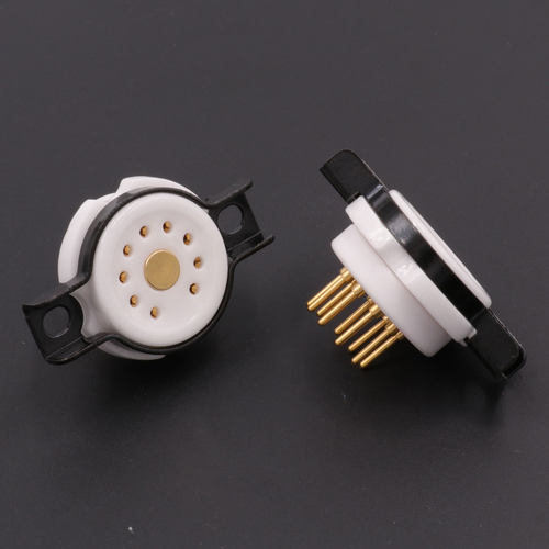 EIZZ镀金小9脚管座陶瓷九脚12AX7 12AU7 6922 EL84 ECC83电子管座 - 图1