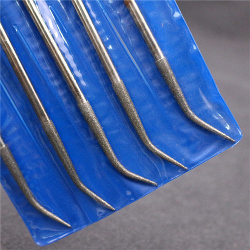 工业级3MM*140/4*160/5MM*180金刚石弯头扁平板圆形异形合金锉刀 - 图3