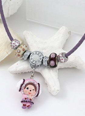 萌趣趣曾称蒙奇奇项链网红潮流饰品嘻哈皮绳项圈锁骨链女礼物N076