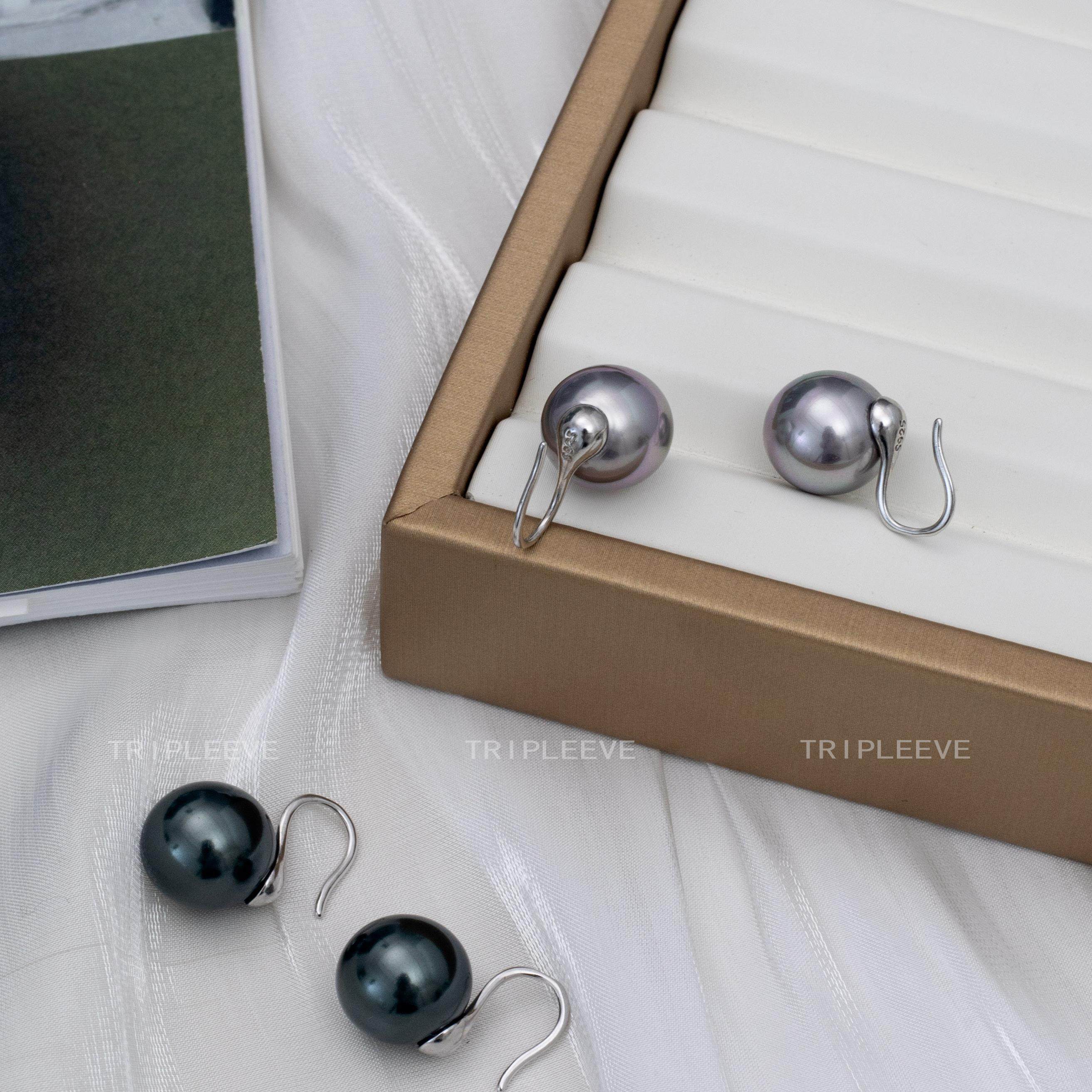 大溪地孔雀绿珍珠耳钩高跟鞋款经典无耳洞耳夹通体s925纯银拉贡,淘宝优惠券,粉丝福利购,淘宝优惠卷