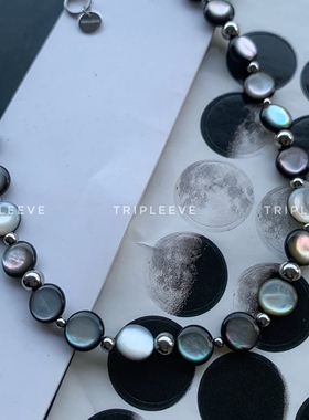 暮光之城/天然深海黑蝶贝伴彩项链锁骨链choker可调节扣头不掉色