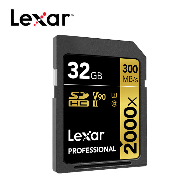 Lexar雷克沙SD卡32G 2000X 300M/s 4K高速相机摄像机内存卡UHS-II - 图1