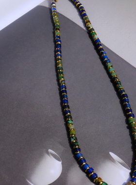 天然石小众彩色串珠度假项链