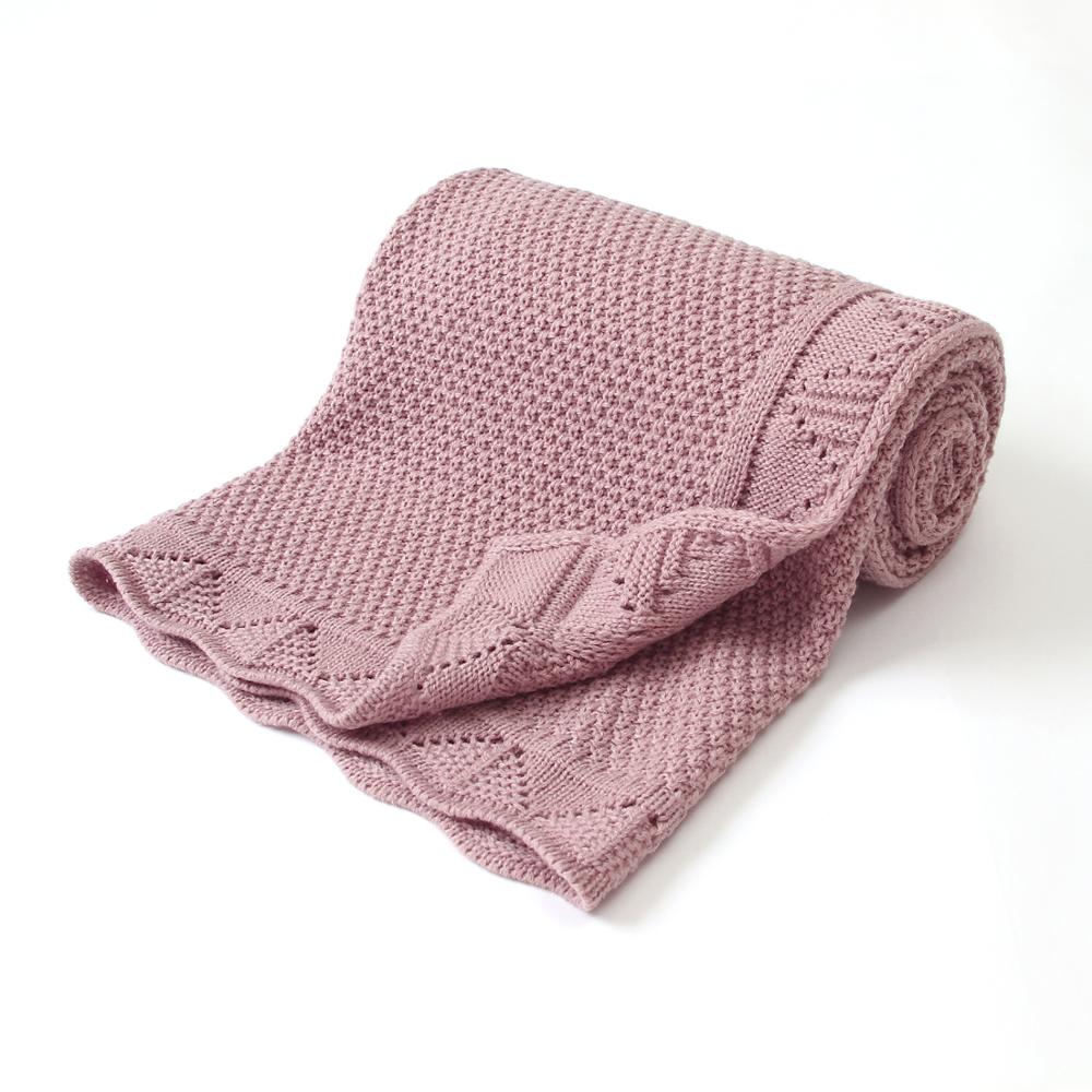 针织婴儿毯薄款四季盖毯100*80CM Baby Knitted Swaddle Blanket - 图3